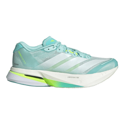 Adidas Women's Adizero Boston 13 - BlackToe Running#colour_semi-flash-aqua-zero-metalic-lucid-lemon