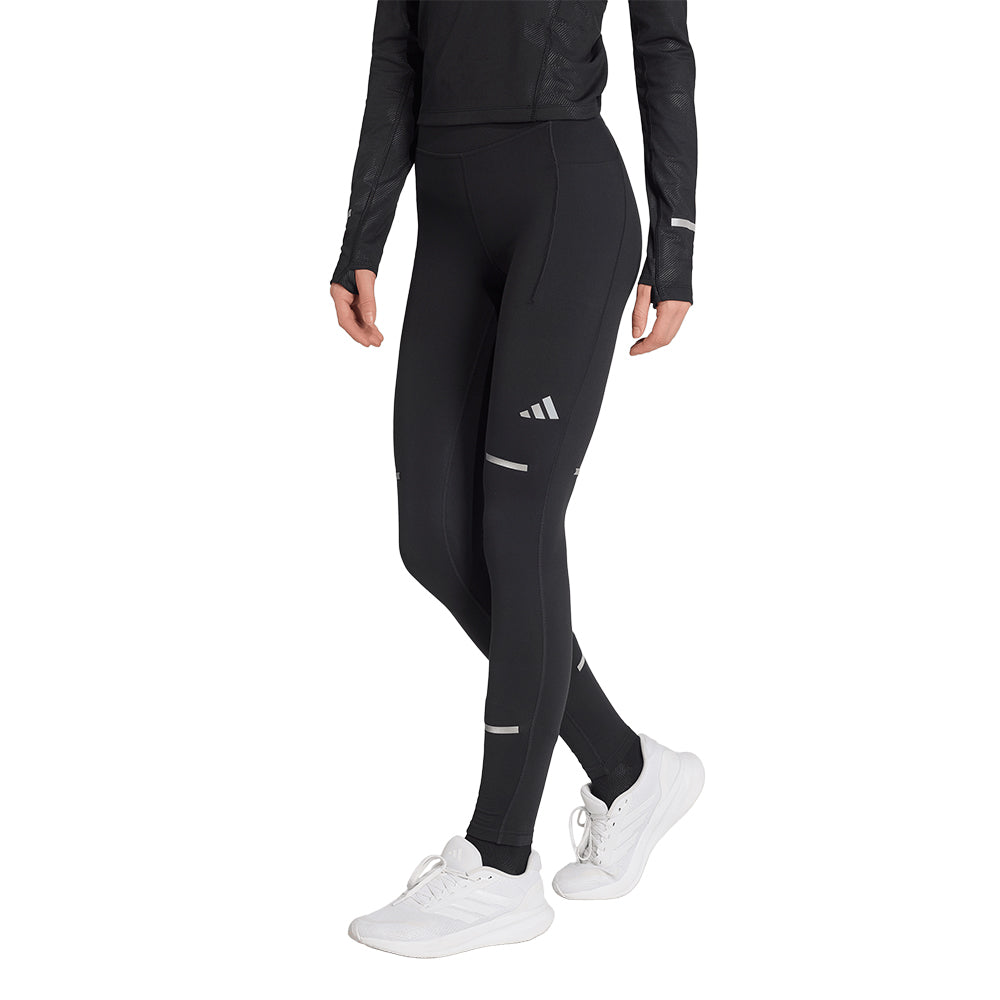 Adidas Women's Adi365 Climawarm+ 1/1 Leggings - BlackToe Running#colour_black