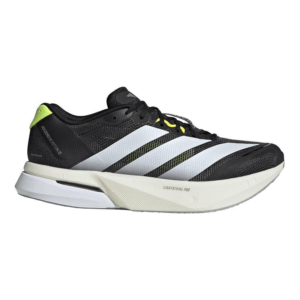 Adidas Men's Adizero Boston 13 - BlackToe Running#colour_core-black-cloud-white-solar-yellow