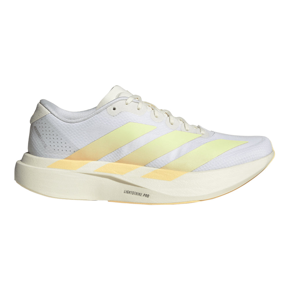 Adidas Women's Adizero Evo SL Woven - BlackToe Running#colour_white-ice-tangerine-off-white