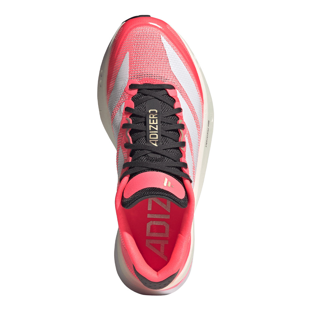 Adidas Women's Adizero Boston 13 - BlackToe Running#colour_solar-turbo-white-charcoal