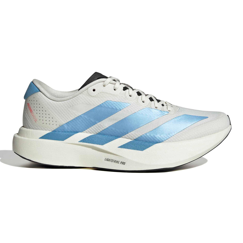 Adidas Women's Adizero Evo SL Woven - BlackToe Running#colour_off-white-light-blue-off-white