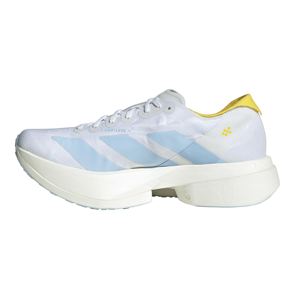 Adidas Women's Adizero Adios Pro 4 - BlackToe Running#colour_white-blue-yellow