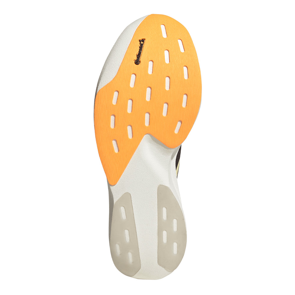 Adidas Men's Adizero Evo SL Woven - BlackToe Running#colour_crystal-white-lucid-tangerine-iron-metallic