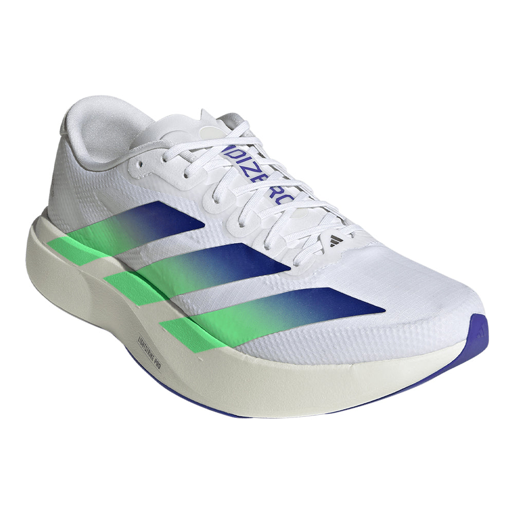 Adidas Men's Adizero Evo SL Woven - BlackToe Running#colour_white-beam-green-core-white