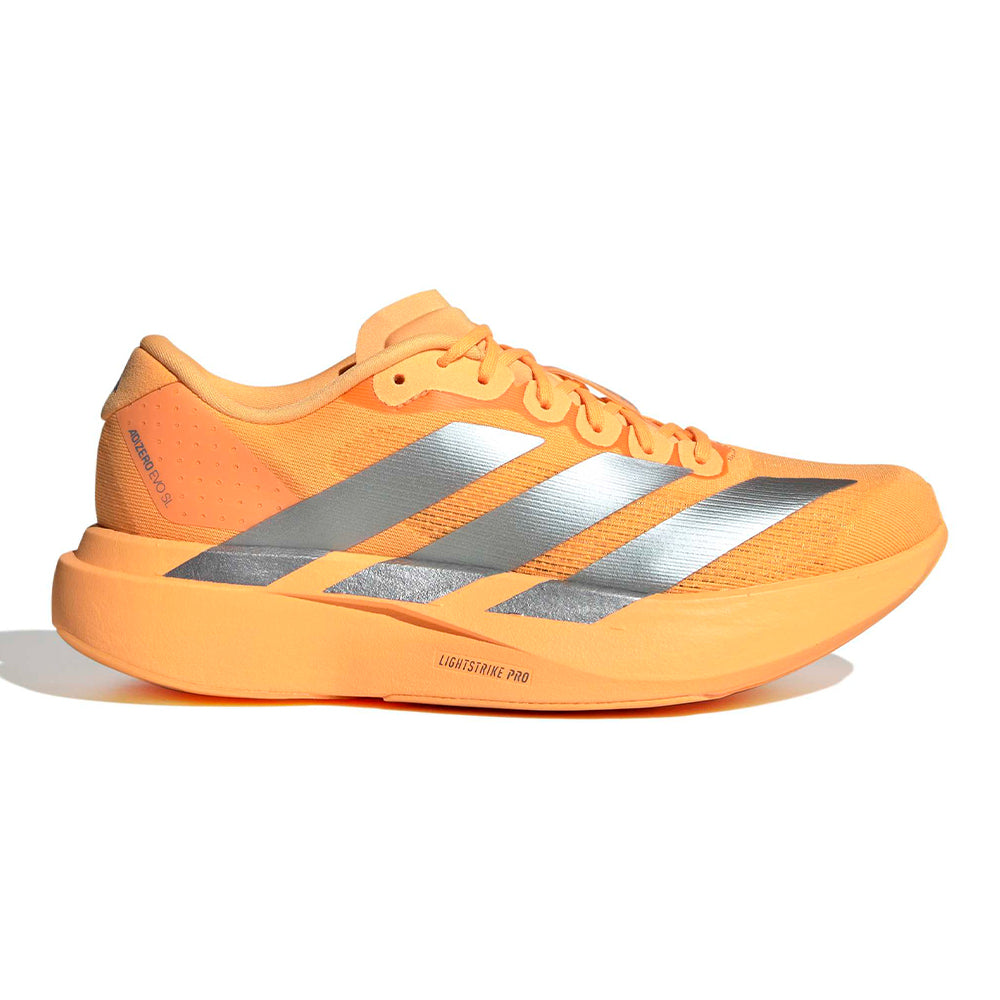 Adidas Women's Adizero Evo SL - BlackToe Running#colour_flash-orange-magic-grey-met-iron-met