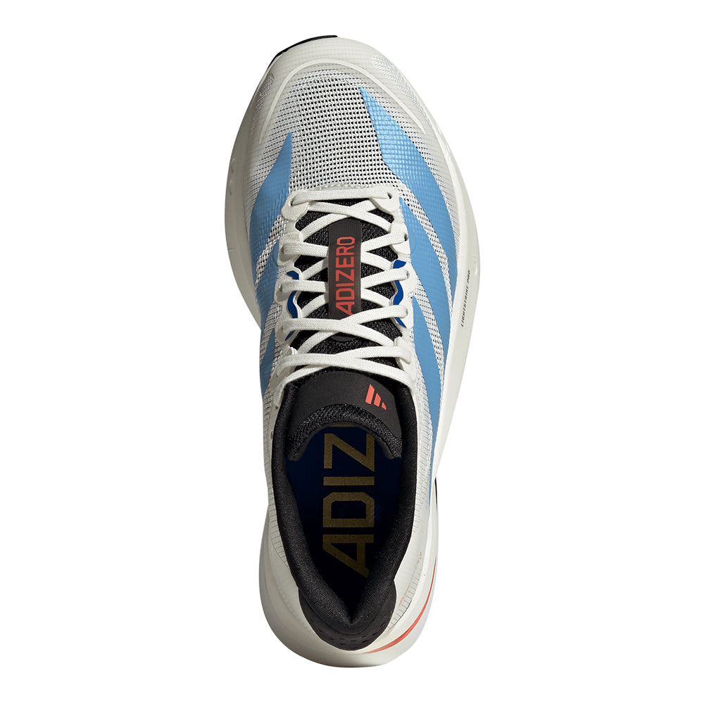 Adidas Women's Adizero Boston 13 - BlackToe Running#colour_off-white-light-blue-gold-met