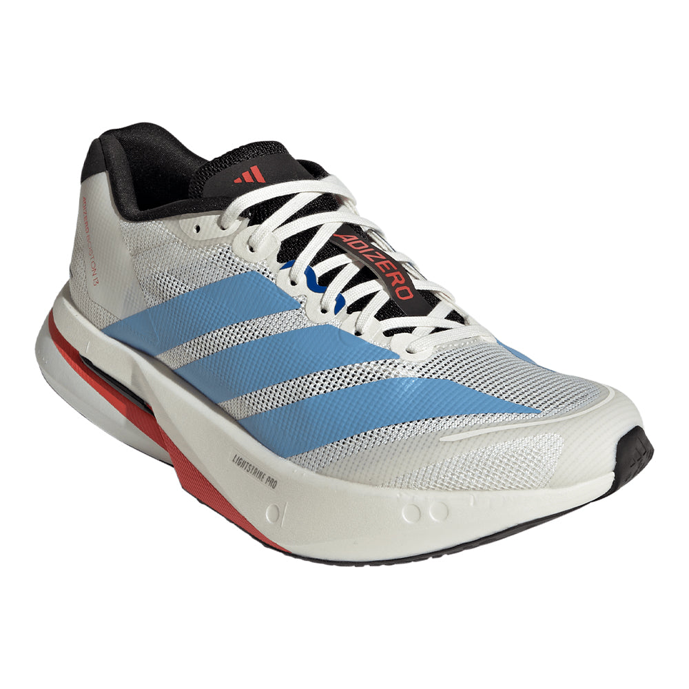 Adidas Women's Adizero Boston 13 - BlackToe Running#colour_off-white-light-blue-gold-met