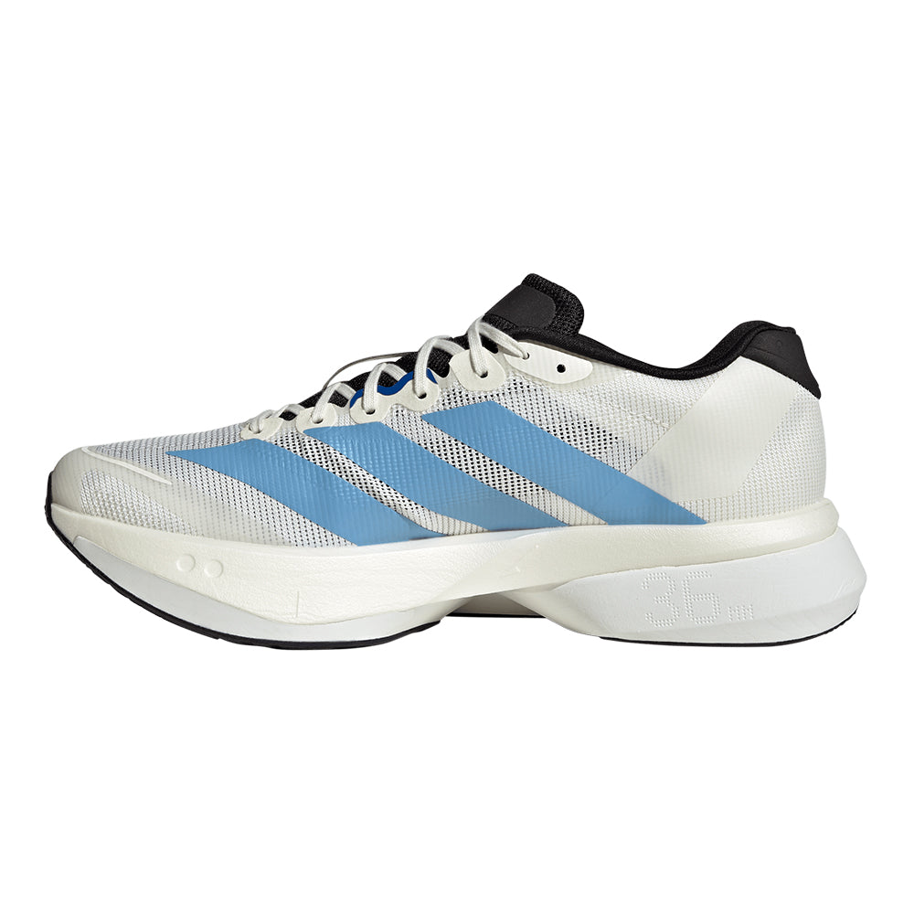Adidas Men's Adizero Boston 13 - BlackToe Running#colour_off-white-light-blue-gold-metallic