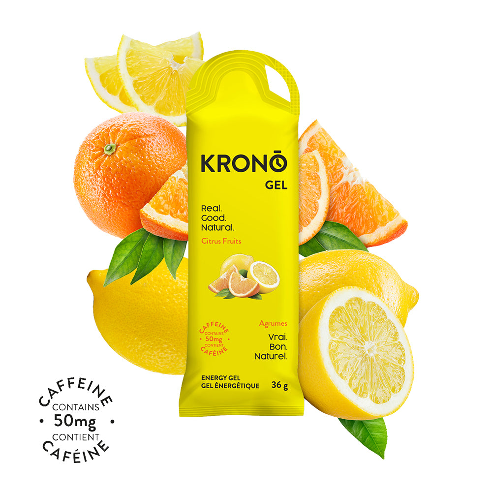 Krono Nutrition Energy Cafeine Gels - BlackToe Running#flavour_citrus-fruits-50mg