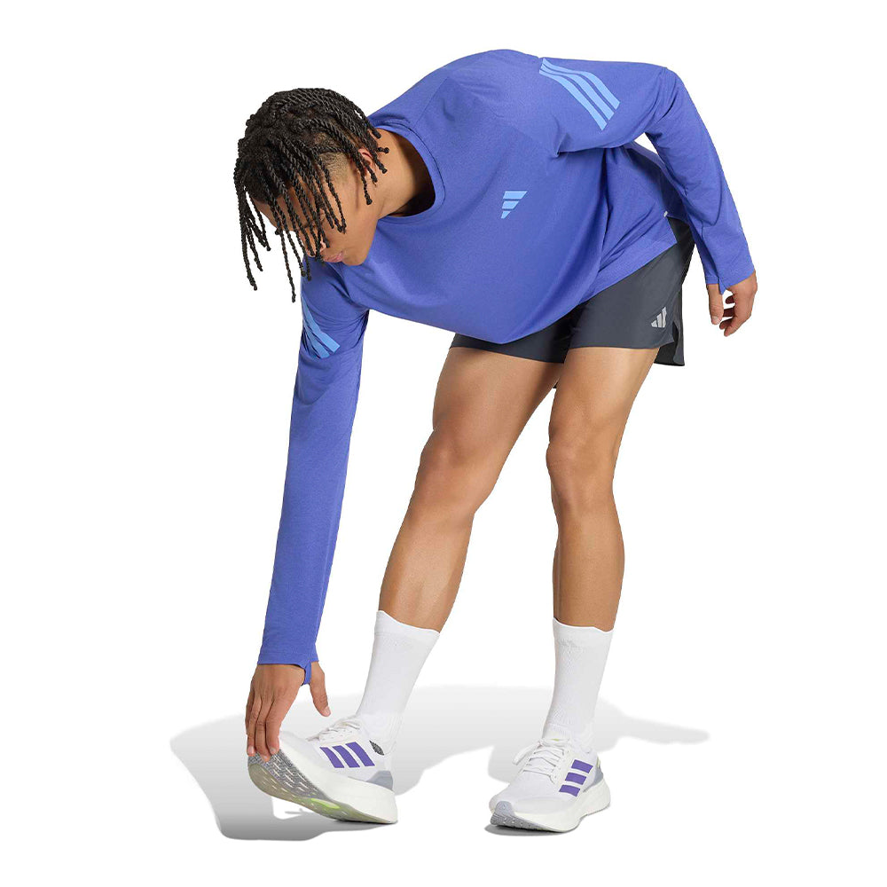 Adidas Men's Adi365 Running Iconic Climacool Long Sleeve - BlackToe Running#colour_dual-indigo