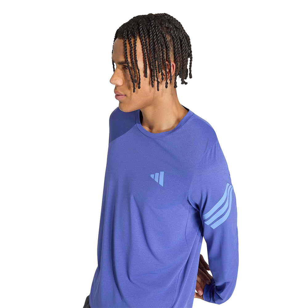 Adidas Men's Adi365 Running Iconic Climacool Long Sleeve - BlackToe Running#colour_dual-indigo