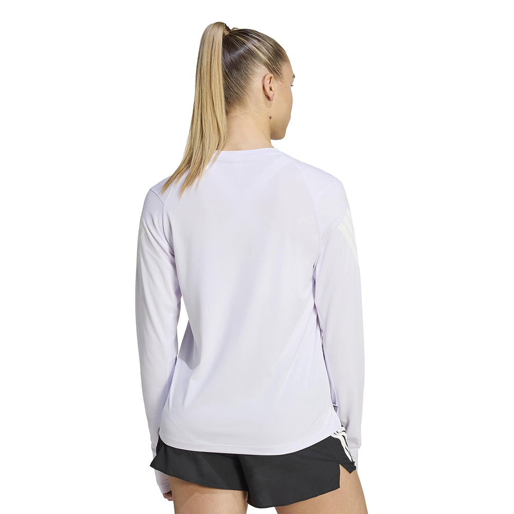 Adidas Women's Adi365 Running Climacool Iconic Long Sleeve - BlackToe Running#colour_frozen-purple-white