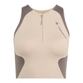 Adidas Women's Running X Hermanos Koumori Crop Top - BlackToe Running#colour_wonder-beige-charcoal
