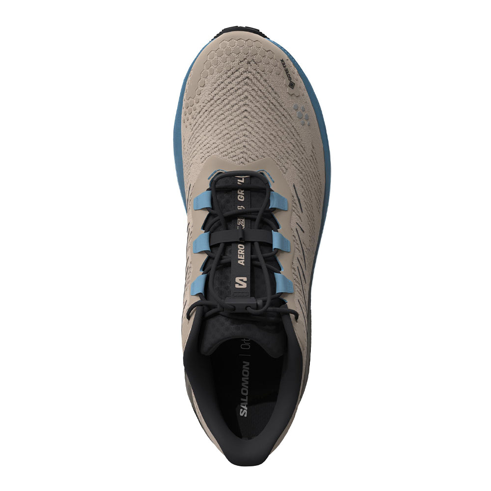 Salomon Men's Aero Blaze 4 Gravel GTX - BlackToe Running#colour_oxford-tan-black-niagara