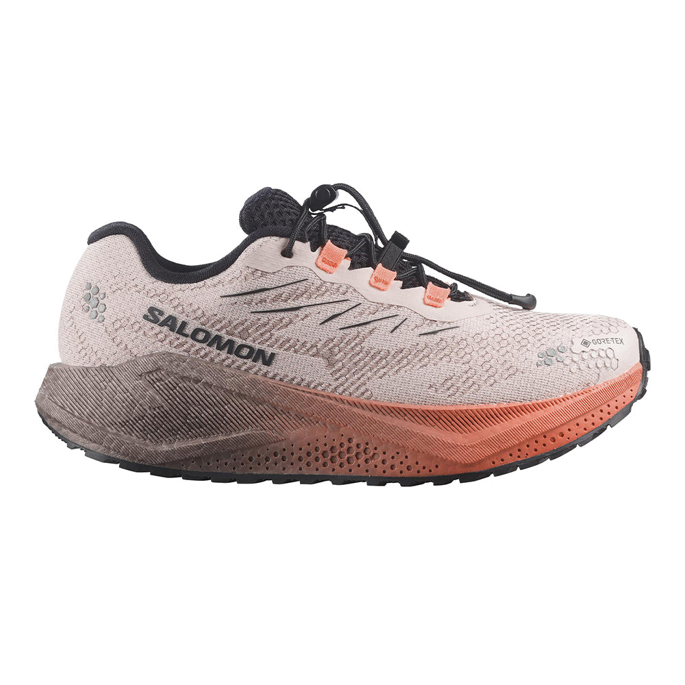 Salomon Women's Aero Blaze 4 Gravel GTX - BlackToe Running#colour_rainy-day-black-nectarine