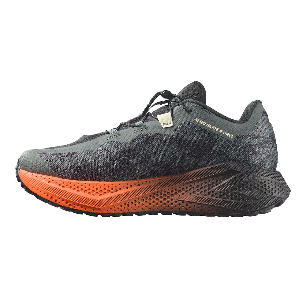 Salomon Men's Aero Glide 4 Gravel - BlackToe Running#colour_urban-chic-black-lime-cream