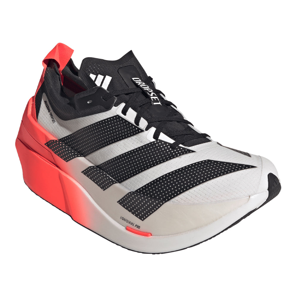 Adidas Adizero Dropset Elite - BlackToe Running#colour_cloud-white-solar-red-core-black