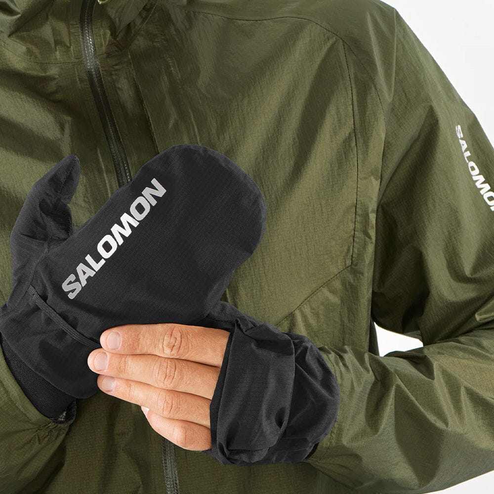 Salomon Bonatti Waterproof Mitten - BlackToe Running#colour_deep-black