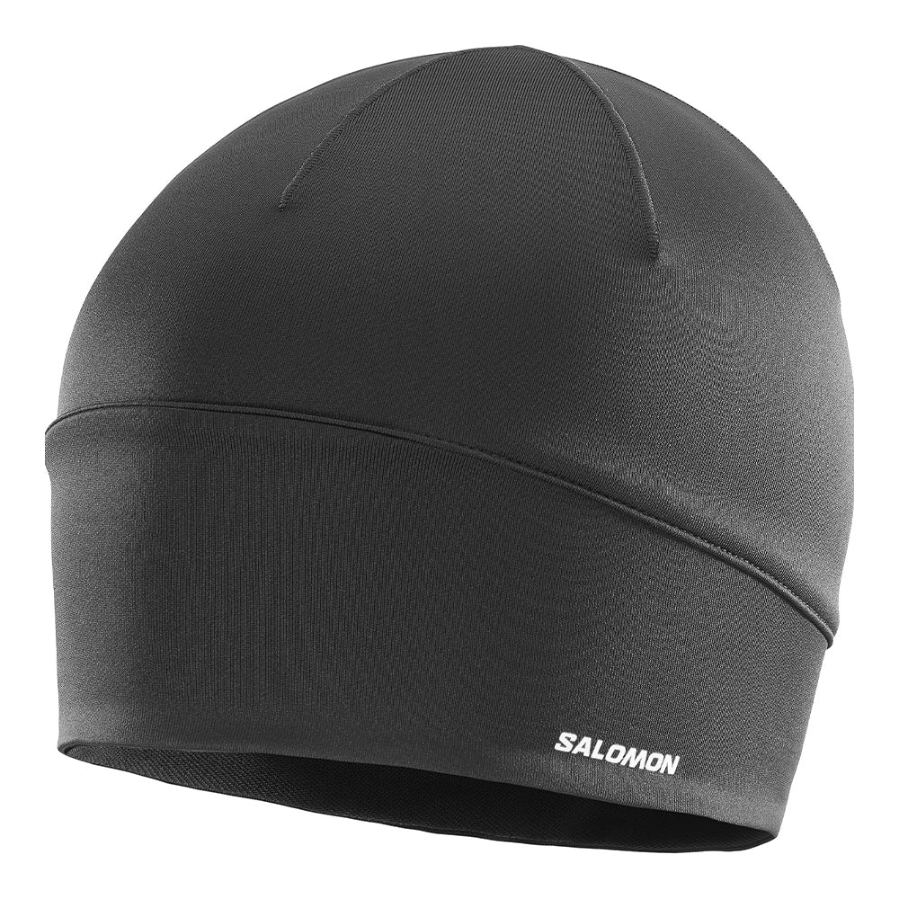 Salomon Active Beanie - BlackToe Running#colour_deep-black-reflective-silver