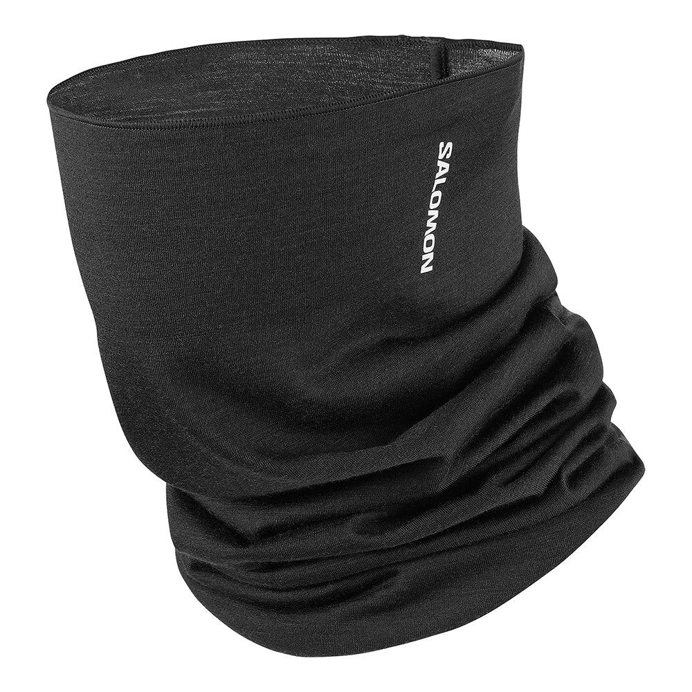 Salomon Merino Neck Gaiter - BlackToe Running#colour_black