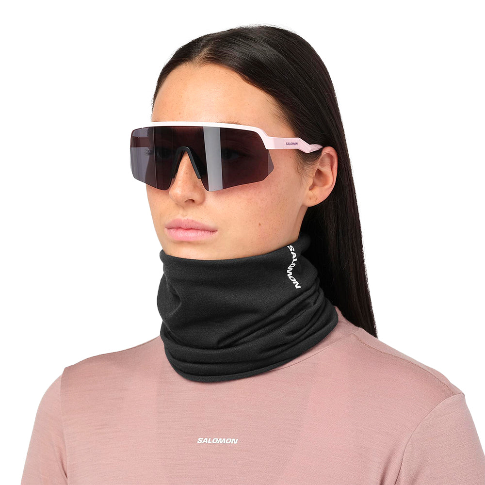 Salomon Merino Neck Gaiter - BlackToe Running#colour_black