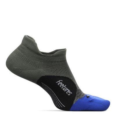 Feetures Elite No Show Tab Sock - BlackToe Running#colour_moss-green