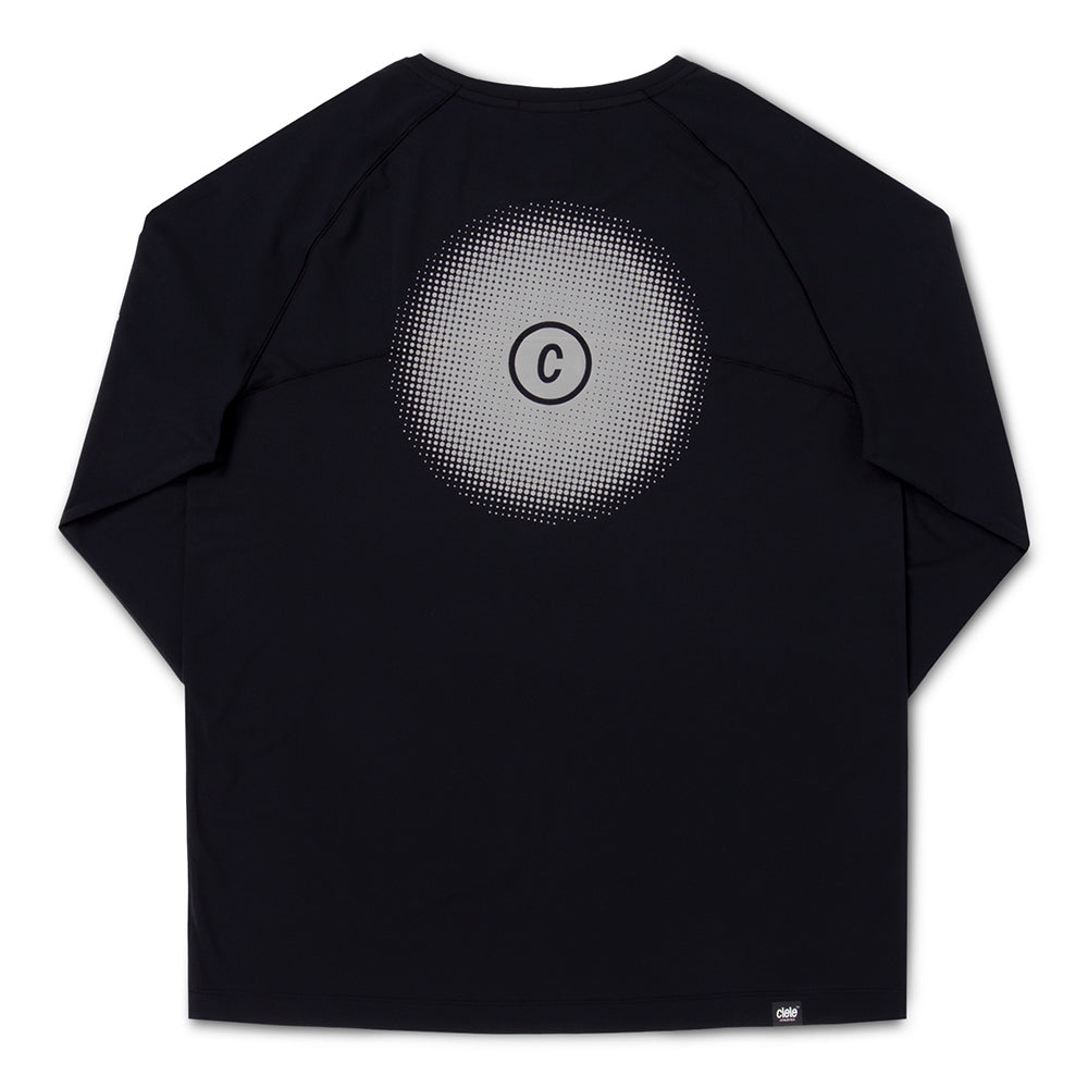Ciele Men's DLY Long Sleeve - BlackToe Running#colour_nite-rite