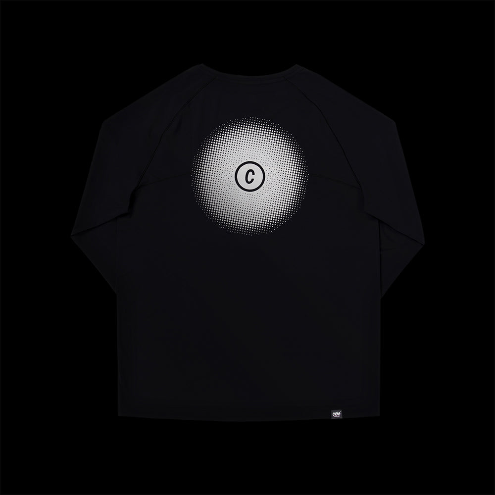 Ciele Men's DLY Long Sleeve - BlackToe Running#colour_nite-rite