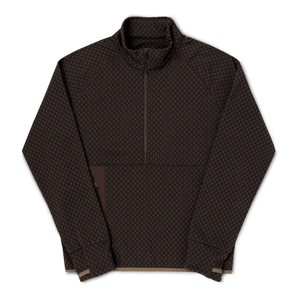 Ciele Men's VLV Half Zip - BlackToe Running#colour_oak