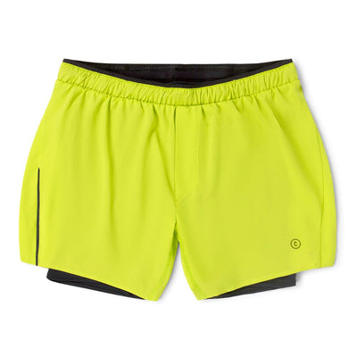Ciele Men's DLY Short 5" Long Brief - BlackToe Running#colour_lime-green