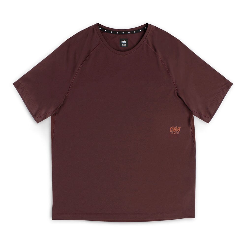 Ciele Men's DLY TShirt - BlackToe Running#colour_dark-wine-red