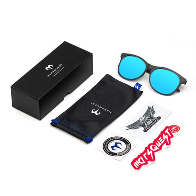 Marsquest Momentum Sunglasses - BlackToe Running#colour_carbon-black-neon-blue