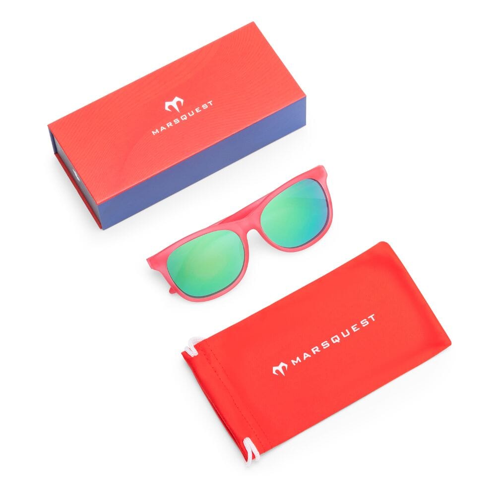 Marsquest Momentum Sunglasses - Ultra Pink & Neon Green - BlackToe Running
