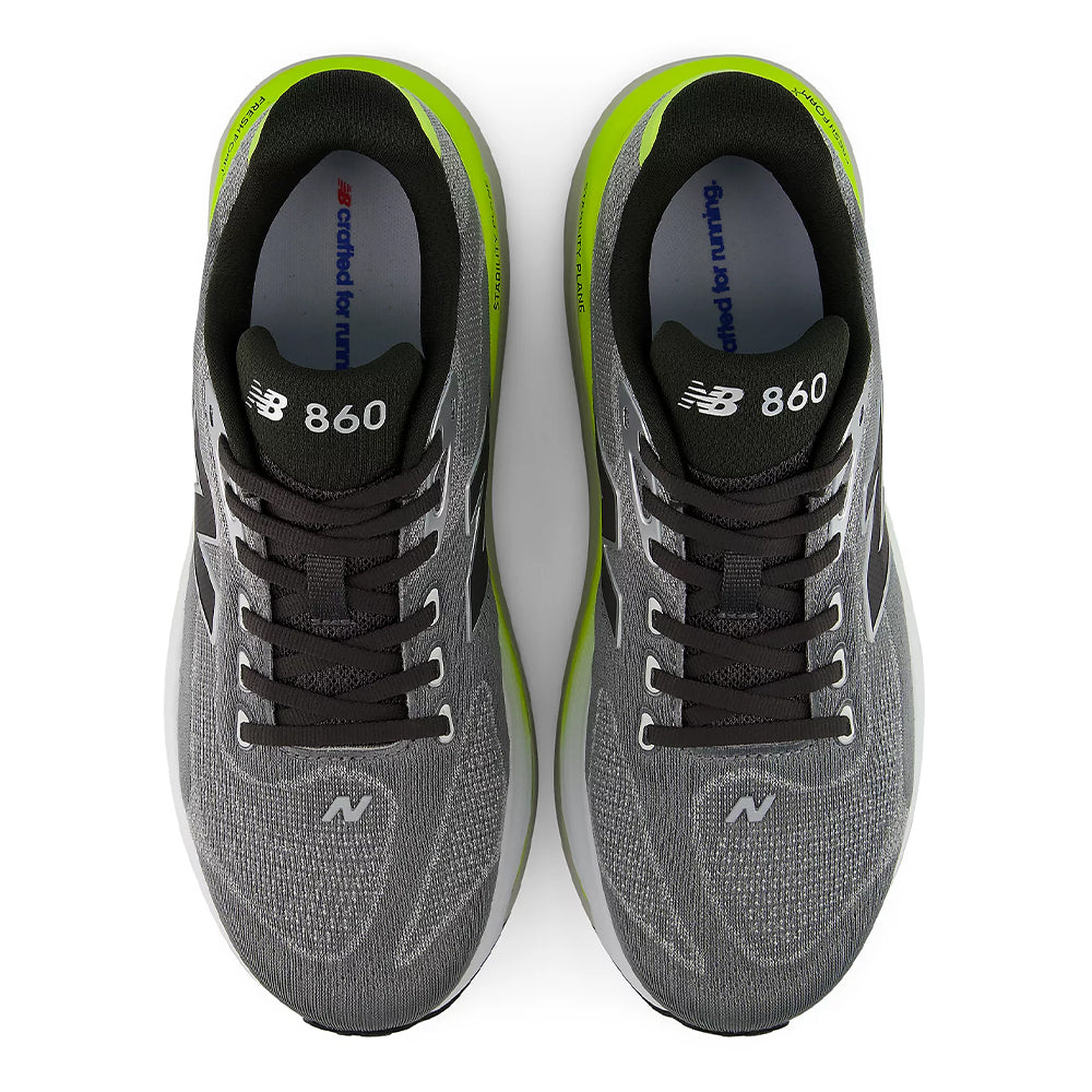 New Balance Men's Fresh Foam X 860v15 - BlackToe Running#colour_slate-grey-alkaline-green