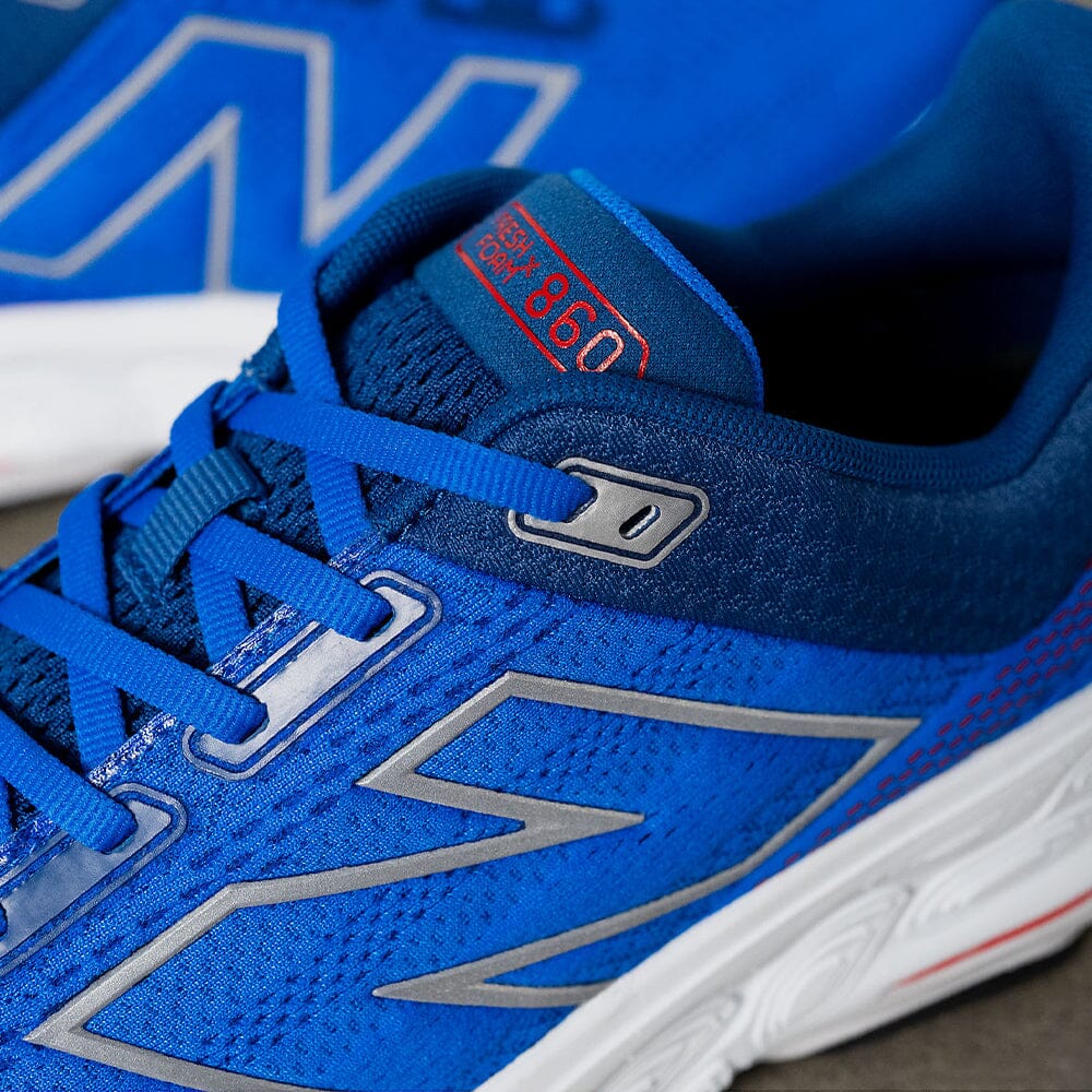 New Balance Men's Fresh Foam X 860v14 - BlackToe Running#colour_blue-oasis-white-true-red