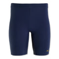 Tracksmith Men's Turnover Half Tights Men's Bottoms - BlackToe Running#colour_navy-gold-hare