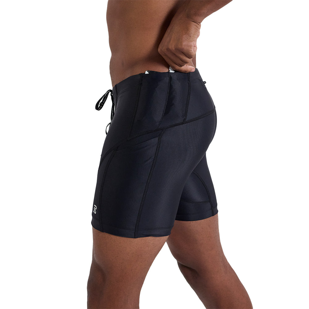 Bandit Running Men's Superbeam Next Gen 7 Pocket Quarter Tights - BlackToe Running