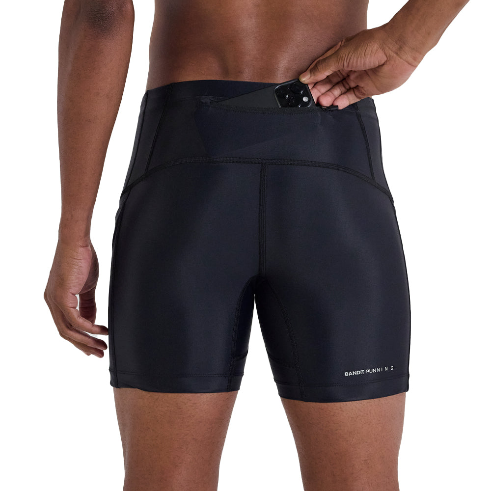 Bandit Running Men's Superbeam Next Gen 7 Pocket Quarter Tights - BlackToe Running