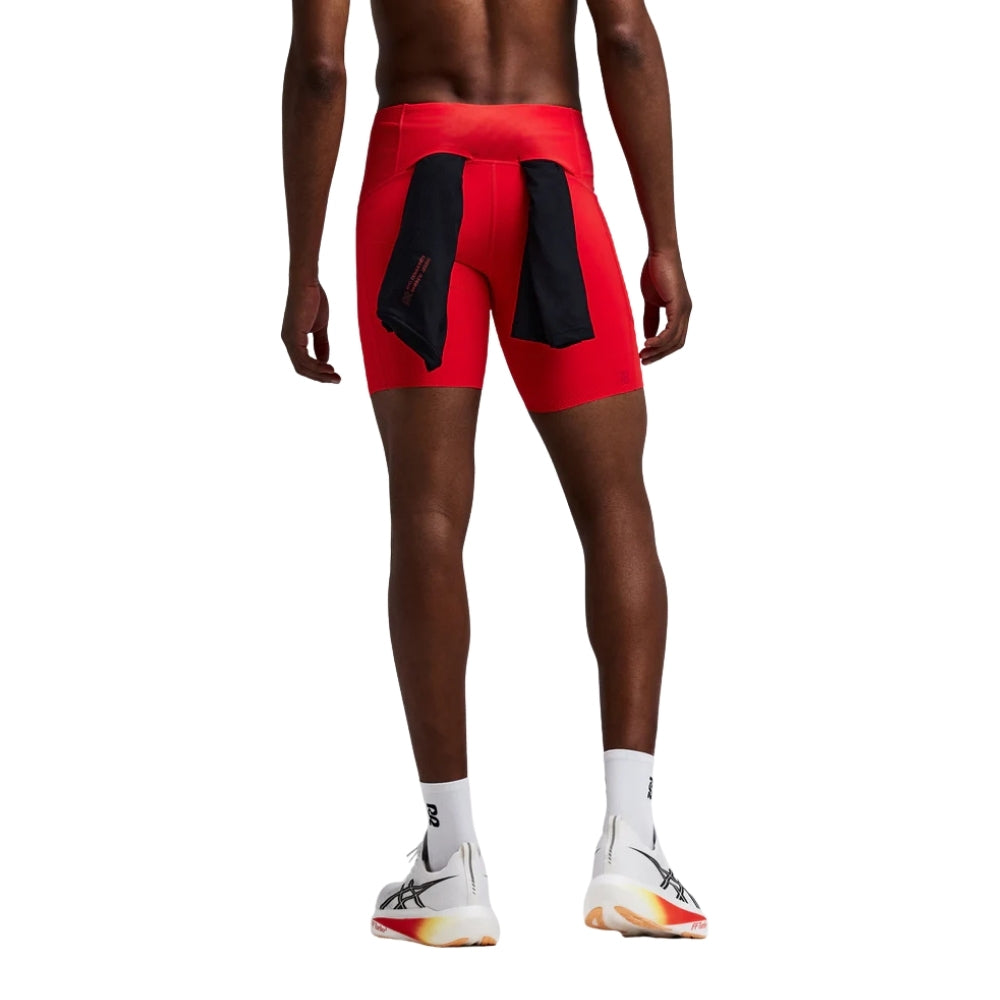 Bandit Running Men's Vanisher™ Quarter Tights - BlackToe Running#colour_poppy