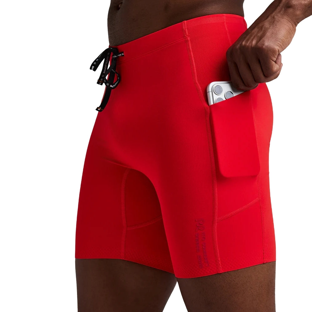 Bandit Running Men's Vanisher™ Quarter Tights - BlackToe Running#colour_poppy