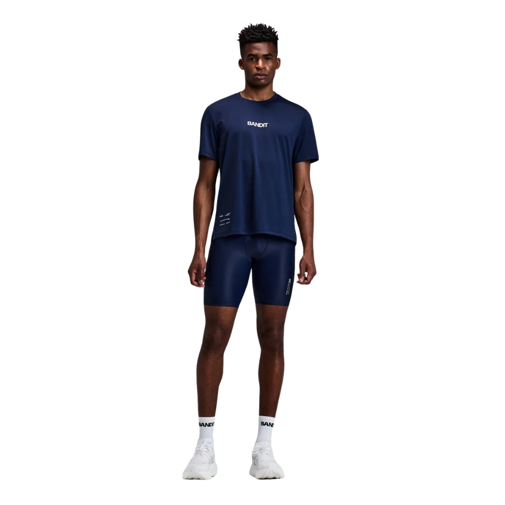 Bandit Running Men's Superbeam™ Next Gen 7 Pocket Half Tights - BlackToe Running#colour_ny-navy