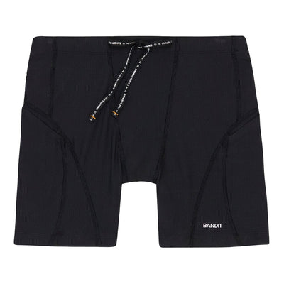 Bandit Running Men's Cadence™ Next Gen 7 Pocket Quarter Tights - BlackToe Running#colour_black