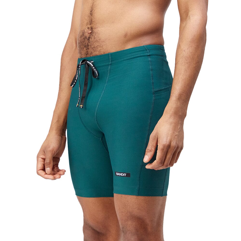 Bandit Running Men's Cadence™ Next Gen 7 Pocket Half Tights - BlackToe Running#colour_pine