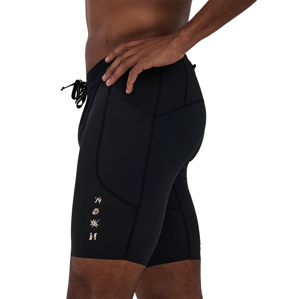 Bandit Running Men's SoLite 5 Pocket Half Tights - BlackToe Running#colour_black