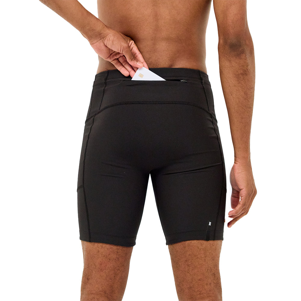 Bandit Running Men's Cadence™ Next Gen 7 Pocket Half Tights - BlackToe Running#colour_black