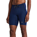 Bandit Running Men's Striped Cadence™ Half Tights - BlackToe Running#colour_black-bauhaus-blue