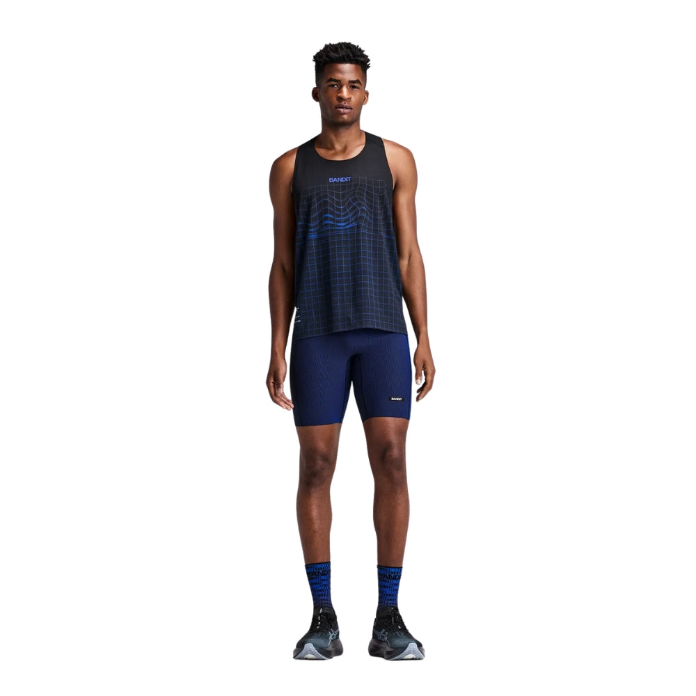 Bandit Running Men's Striped Cadence™ Half Tights - BlackToe Running