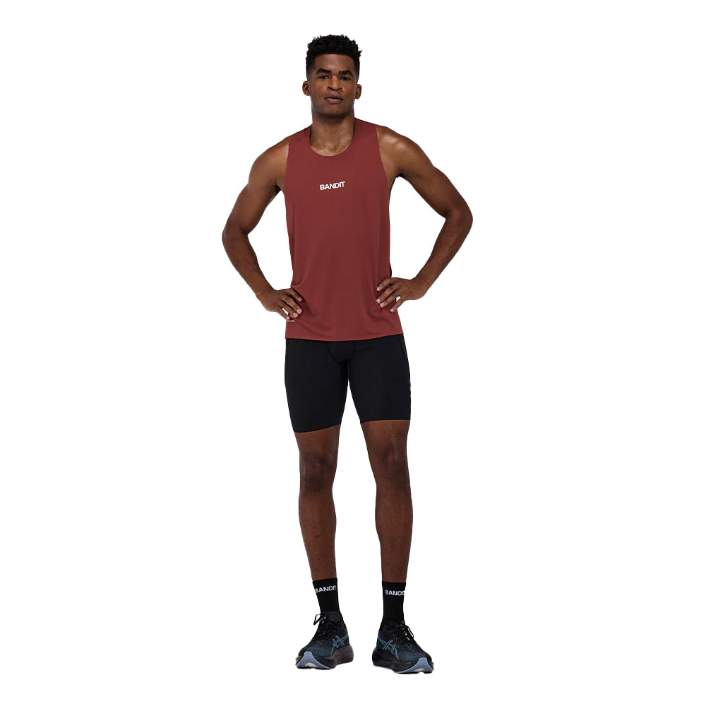 Bandit Running Men's SoLite 5 Pocket Quarter Tights - BlackToe Running#colour_black