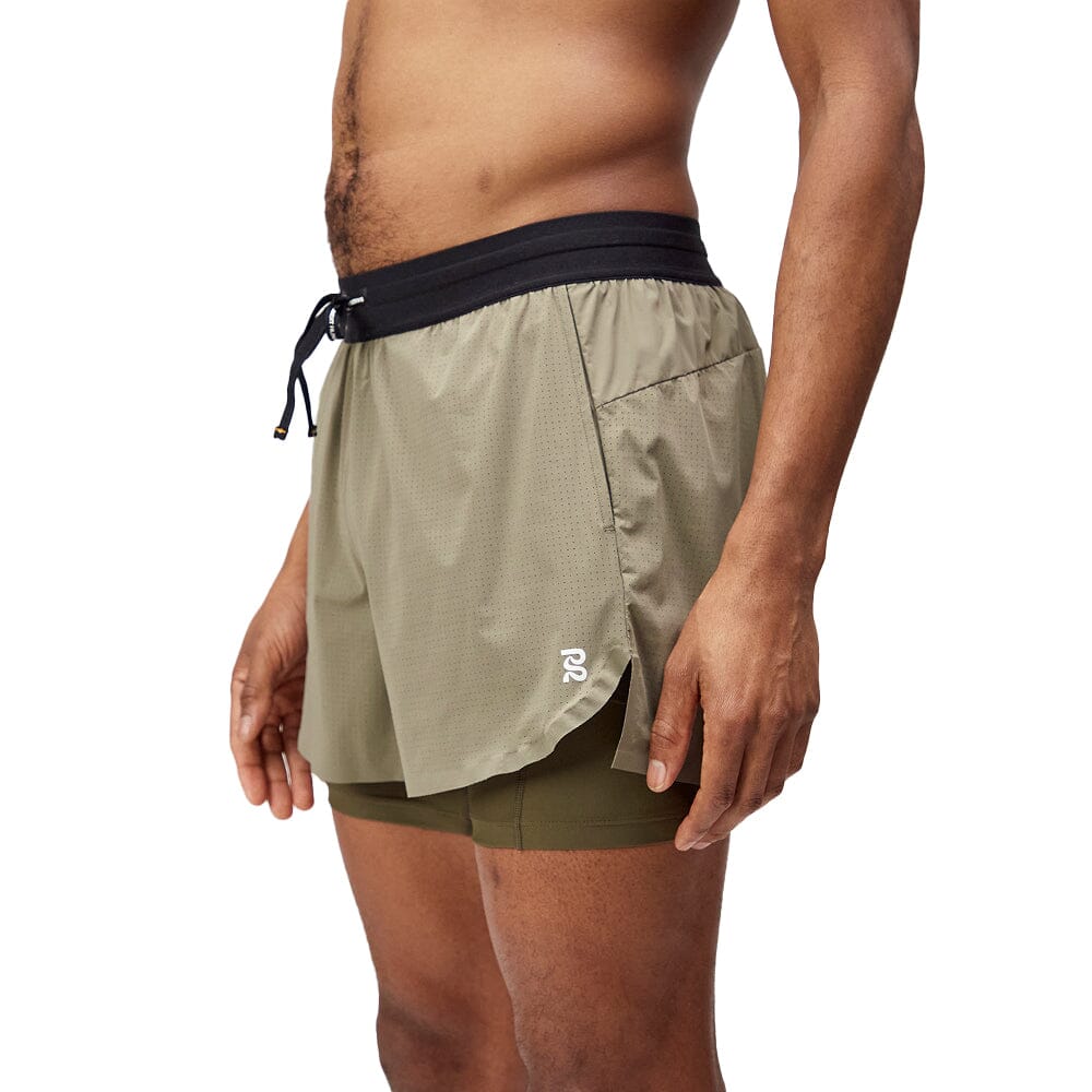 Bandit Running Men's Vento™ 4" 2-in-1 Short - BlackToe Running#colour_fatigue